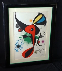 1973 Spanish Color Lithograph Print 22/75 "Oda a Joan Miró" by Joan Miro (YoC) - Picture 1 of 12