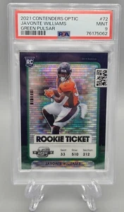 2021 Javonte Williams Contenders Optic Rookie GREEN PULSAR /30 Broncos PSA 9 - Picture 1 of 3