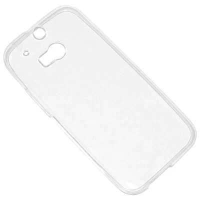 Custodia Silicone Cover Back Case Ultra Slim 0,3mm Gel Sottile Htc One M8 Trasp. - Immagine 1 di 3
