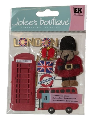 Reino Unido Viajes Gran Bretaña Cabina Roja Jolee's Boutique Dimensional Álbum de Recortes Pegatinas  Foto 1 de 2