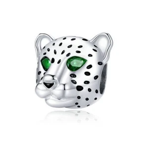 Charm Perle 925 Silber Tier Leopard Leo - Passt auch für Pandora Armband - Bild 1 von 1