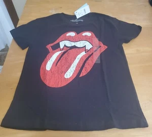 Rolling Stones Women's XS Short Sleeve Graphic T-Shirt Black x-Small NWT - Picture 1 of 3