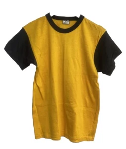 VINTAGE 1970s YELLOW "BUCKS" 100% COTTON JERSEY T-SHIRT Atlanta, Ga Size Small - Picture 1 of 3