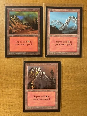 Magic The Gathering ✨MOUNTAIN LAND SET✨ Collectors' Edition MINT 1993 Shuler Art - Image 1 of 4
