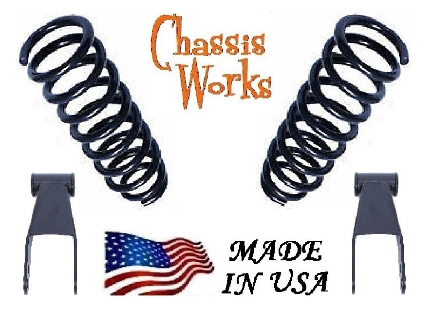 Ford F250 F350 1999-2007 gasolina 2x2 2" muelles helicoidales reductores de caída kit de grilletes de 2" Foto 1 de 1