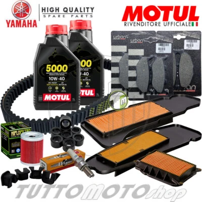 MOTUL - HIFLO - NGK - BANDO - MITSUBOSHI - BRAKING Tagliando YAMAHA Majesty 400 2007 2008 / Motul + Cinghia Rulli Pastiglie BRAKING