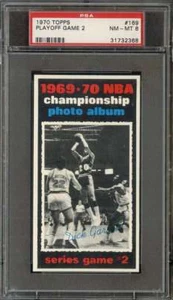 1970-71 TOPPS #169 1969-70 NBA CHAMPIONSHIP GAME 2 PSA 8 - Picture 1 of 2