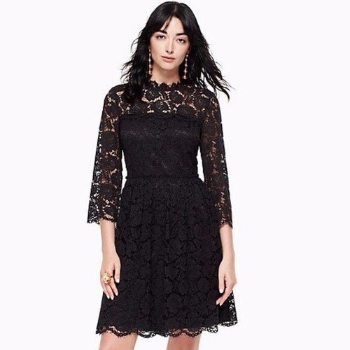 Abito in pizzo Kate Spade Poppy Fit & Flare taglia 00 nero