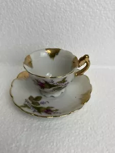 Juegos de tazas y platillos pequeños vintage y pintados a mano Japón - Imagen 1 de 9