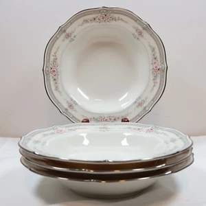 Lot of 4 Noritake Ivory China Rothschild 7293 Rim Soup Bowls 8 1/4'' - Picture 1 of 5