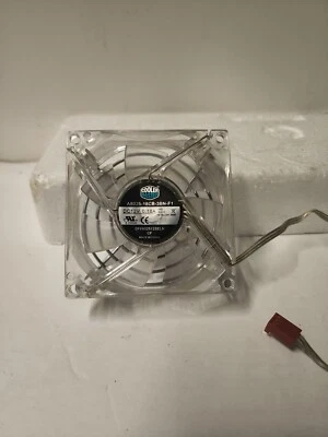 Lot Of 2 Cooler Master A8025-18CB-3BN-F1 12V 0.18A LED Fan Clear DF0802512SELN  - Image 1 of 4