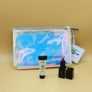 Smashbox Iridescent Makeup Bag TS Photo Finish Mini Be Legendary Fig Lipstick - Picture 1 of 4