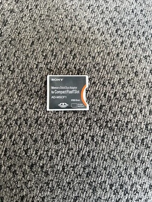 Sony AD-MSCF1 Memory Stick Duo Adapter f/ Compact Flash Slot - Image 1 of 2