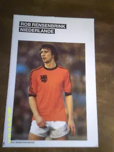 1988 FOOTBALL FICHE ROB RENSENBRINK ANDERLECHT TOULOUSE PAYS BAS - Imagen 1 de 2