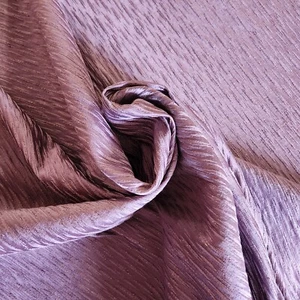 Purple Dusty Lavender Crinkled Fabric Gold Thread Decorator Upholstery 54"W BTY - Picture 1 of 10