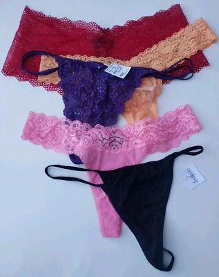 Lote de cinco bragas de encaje Frederick’s of Hollywood talla XL NUEVAS  Foto 1 de 4