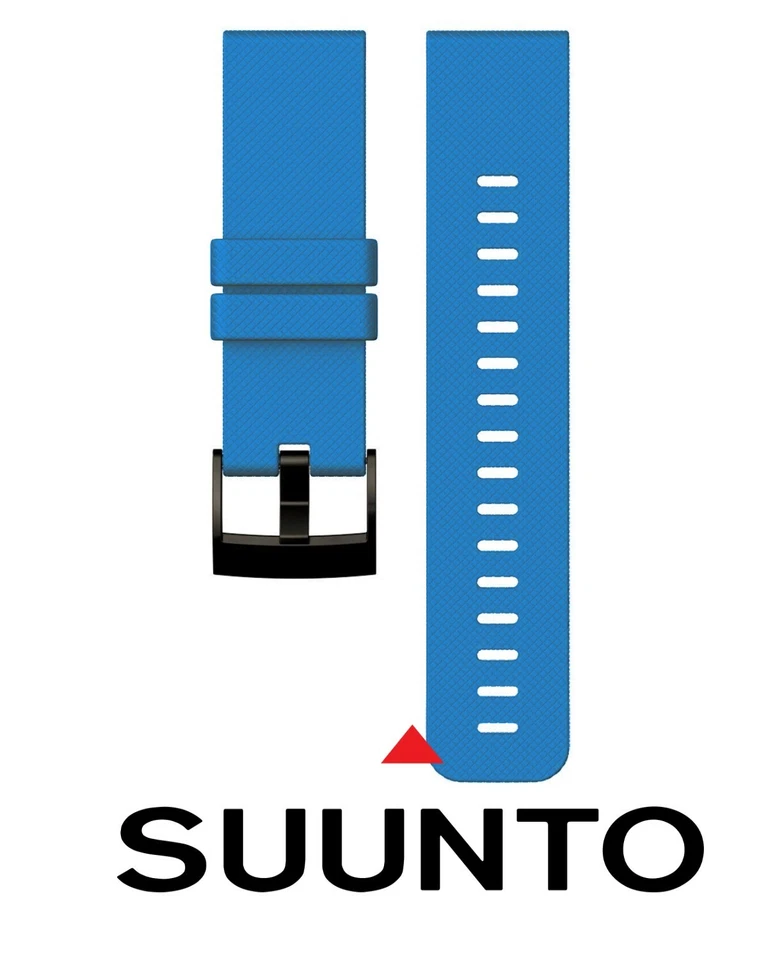 New 24mm SUUNTO Traverse Core Rubber Strap Sky Blue AW16 Diver Watch Band  - Image 1 of 2