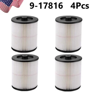 4x Ersatz Kartuschenfilter für Shop Vac Craftsman 17816 Nass Trocken Luftfilter - Bild 1 von 13