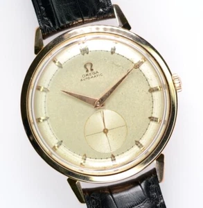Omega Jumbo Oro Rojo 18K 2714 Parachoques Automático Cal 344 Vintage 37mm Unisex - Imagen 1 de 11
