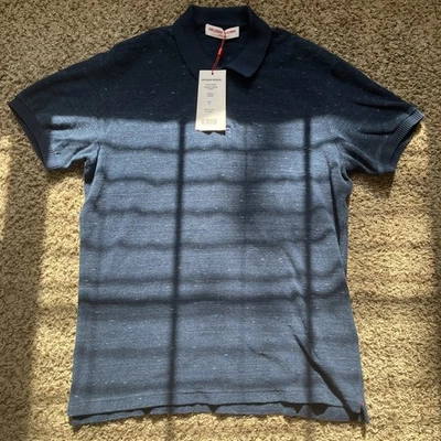 Camisa Polo Orlebar Marrón Azul Marino Algodón Manga Corta Portugal Para Hombre XL Nueva Con Etiqueta Foto 1 de 4