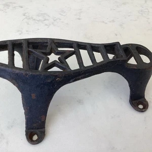 Antique Solid Cast Iron Shoe Shine/Cobbler's Foot Rest W/Star Design 7.5” Long - Picture 1 of 6