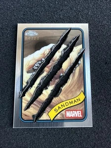 2025 Topps Chrome Marvel #91 /20 4:20 SANDMAN CLAWED Stainless Steel 4/20! - Picture 1 of 13