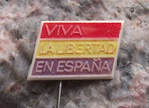 1930's Viva La Libertad en Espana Spanish Civil War Political Pin Badge - Picture 1 of 6