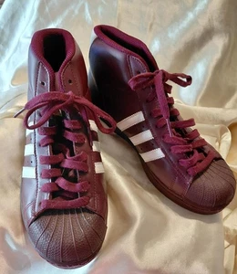 Adidas PCI 789002 Pro Model Burgundy Hightop Sneakers Size 6 - Picture 1 of 5