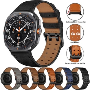 Leather Wrist Band Strap for Samsung Galaxy Watch 8 / 8 Classic 40/44/46mm Ultra - Picture 1 of 59