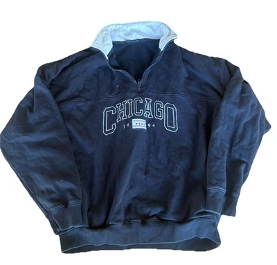 Suéter Brandy Melville Chicago 1994 Azul Mujer’s Talla L De Colección Buen Estado Foto 1 de 4