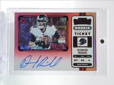 DESMOND RIDDER 2022 CONTENDERS ROOKIE TICKET RED ZONE FOTL RC AUTO Q4408 - Image 1 of 2