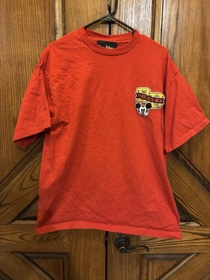 Camiseta roja vintage de Mickey Mouse de la Universidad Disney para hombre L/XL Foto 1 de 4