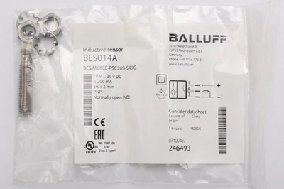Sensor inductivo Balluff BES014A BES M08EE-PSC20B-S49G