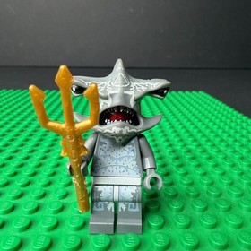 LEGO Atlantis Minifigure - Hammerhead Shark Warrior 7984 7977 w/ Trident