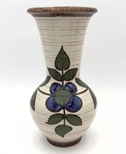 VINTAGE MID-CENTURY POTTERY VASE HAND PAINTED MADE IN AUSTRIA 4231-27 - Picture 1 of 15