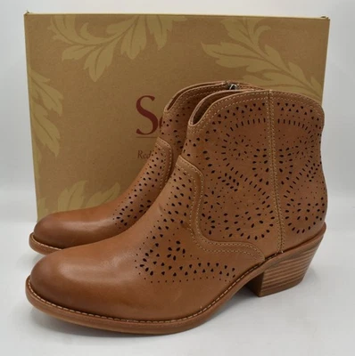 Botines Sofft Mujer Talla 7.5 Alexia Cuero Marrón Arena Cremallera Zapatos Foto 1 de 4