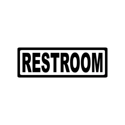 RESTROOM STICKER DECAL SIGN DOOR BUSINESS CHURCH SCHOOL WAREHOUSE WALL - Image 1 of 3