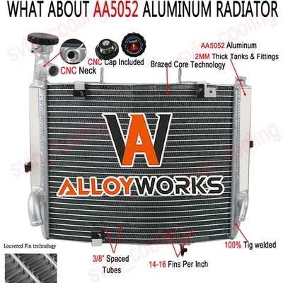 Aluminum Motorcycle Radiator Fit 2006-2012 08 09 10 11 Triumph Daytona 675 R SE. - Imagem 1 de 4