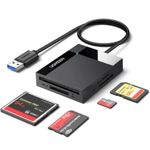 Ugreen Lecteur de Carte SD USB 3.0 Carte Hub Adaptateur 5Gbps Lire 4 Cartes Simu - Photo 1/8