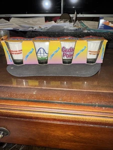 Rare Cedar Point Coaster Capital Of The World 4 Shot Glass Unopened Set NEW - Picture 1 of 7