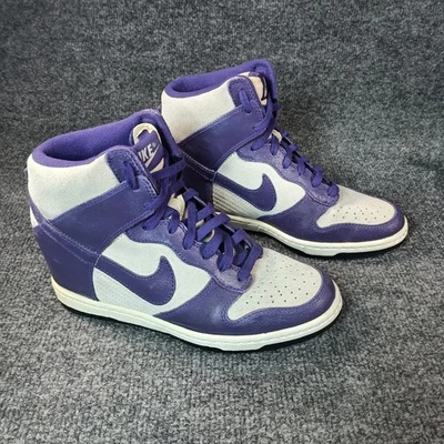 Nike Dunk Sky Hi Wedge Shoes Womens Size 7.5 Purple Grey 528899 - Image 1 of 4