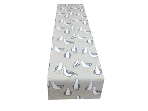 Fryetts fabric Taupe Beige Seagulls Seaside lined table/Bed runner hand made UK - Picture 1 of 1