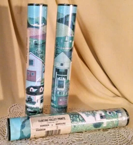 COUNTRY QUILT WALLPAPER BORDER 3 PKG NEW HUNTING VALLEY PRINTS HV6003B RUN 2 USA - Picture 1 of 9