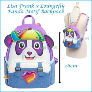 Lisa Frank Loungefly Panda Motif Backpack Purple Children's Bag Back to School - Picture 1 of 24