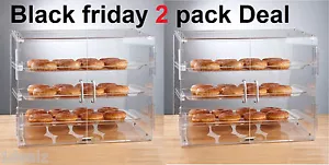 PAQUETE DE 2 EXHIBICIONES DE PASTELERÍA AUTOSERVICIO 3 BANDEJAS PANADERÍA DELICATESSEN PELÍCULA DULCES más - Imagen 1 de 6