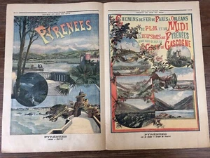 LE PETIT JOURNAL 1894 # 196 Aerostat + Affiches PLM Tourisme Trains Chemin fer - Foto 1 di 3