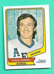 (1) POUL POPIEL 1976-77 O-PEE-CHEE WHA # 27 AEROS  NM+ CARD (W1414)