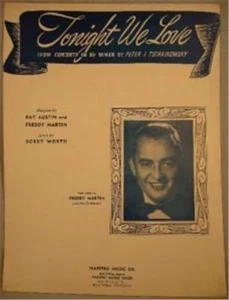 Vintage Sheet Music Tonight We Love Tschaikowsky 1941 Concerto Bb Minor - Picture 1 of 3