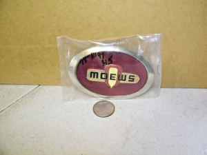 Vintage Moews Hybrid Seed Corn Agricultural Advertising Enameled Belt Buckle - Picture 1 of 2