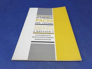 Vintage Car Auto Dealer Literature 1961 Automobile Facts & Figures - Picture 1 of 3